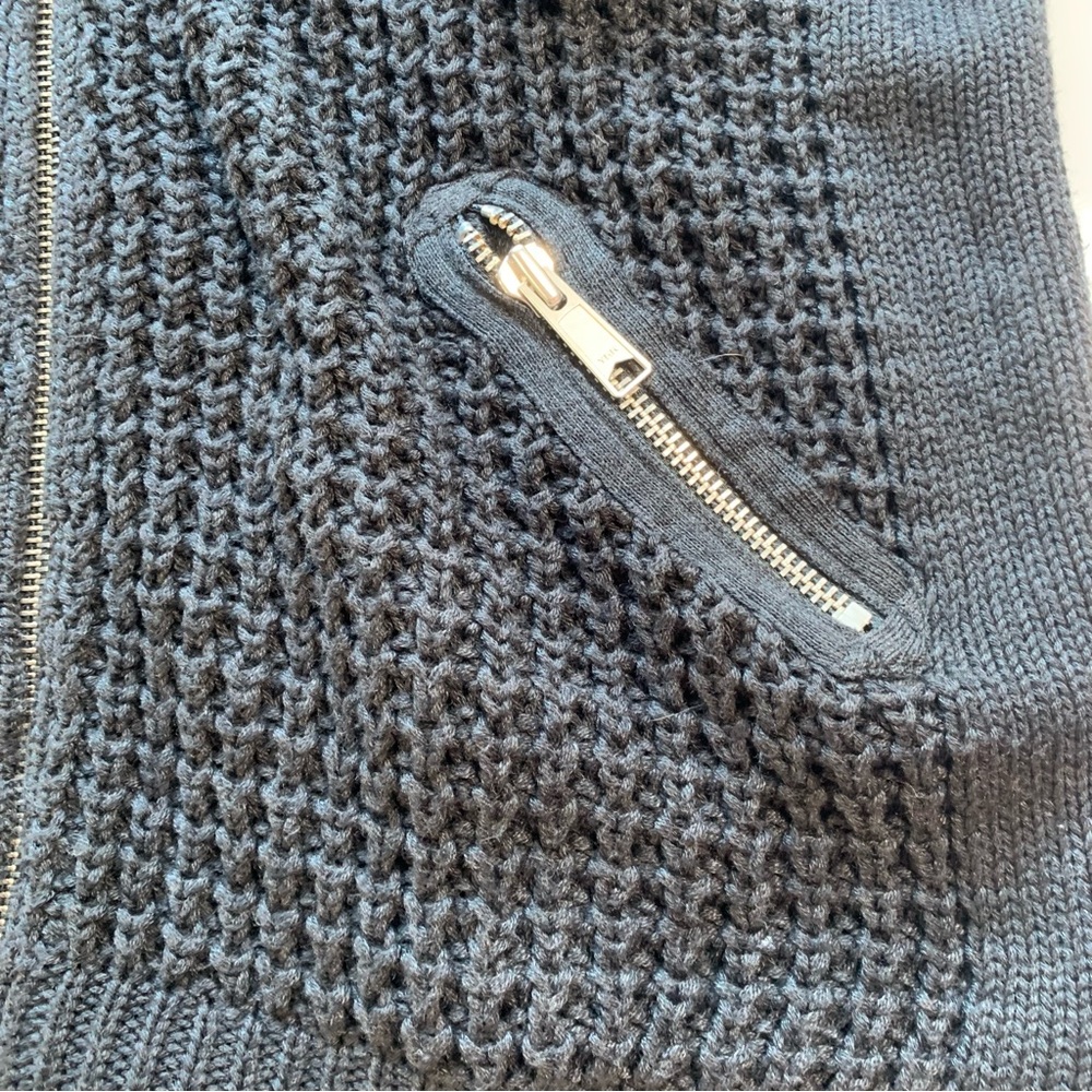 Trovata Black Hooded Knit Zip-Up Cardigan - Picture 10 of 11